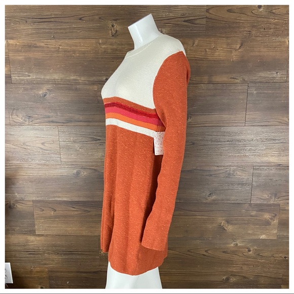 NWT Free People Colorblock Swit Mini Dress Size L - Picture 5 of 8